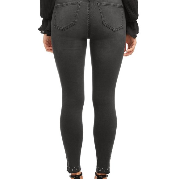 New Curvy High Waist Ankle Studded Pants. - Picture 2 of 8